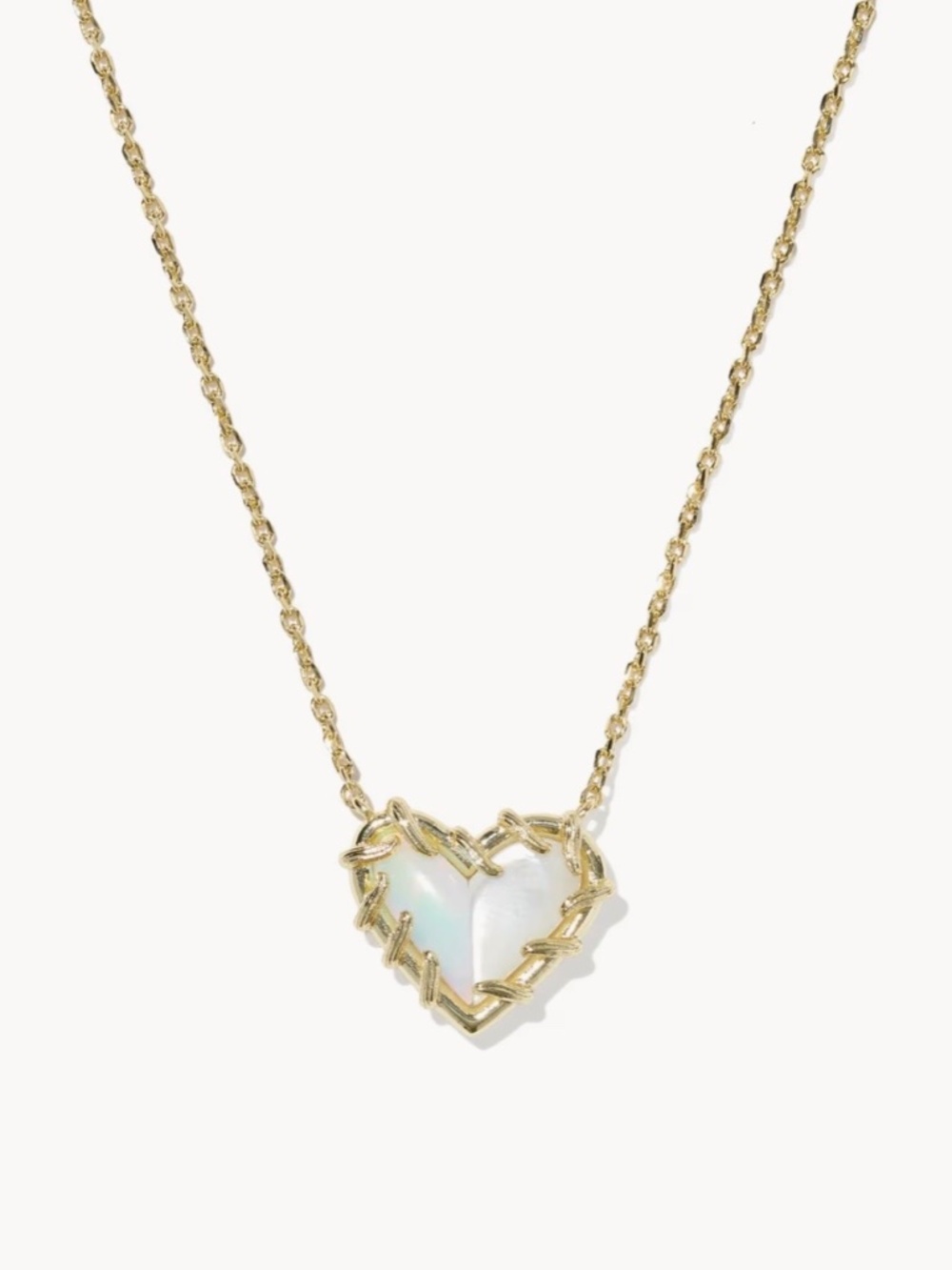 Dolly Parton x Kendra Scott Patchwork Ari Heart Gold Short Pendant Necklace